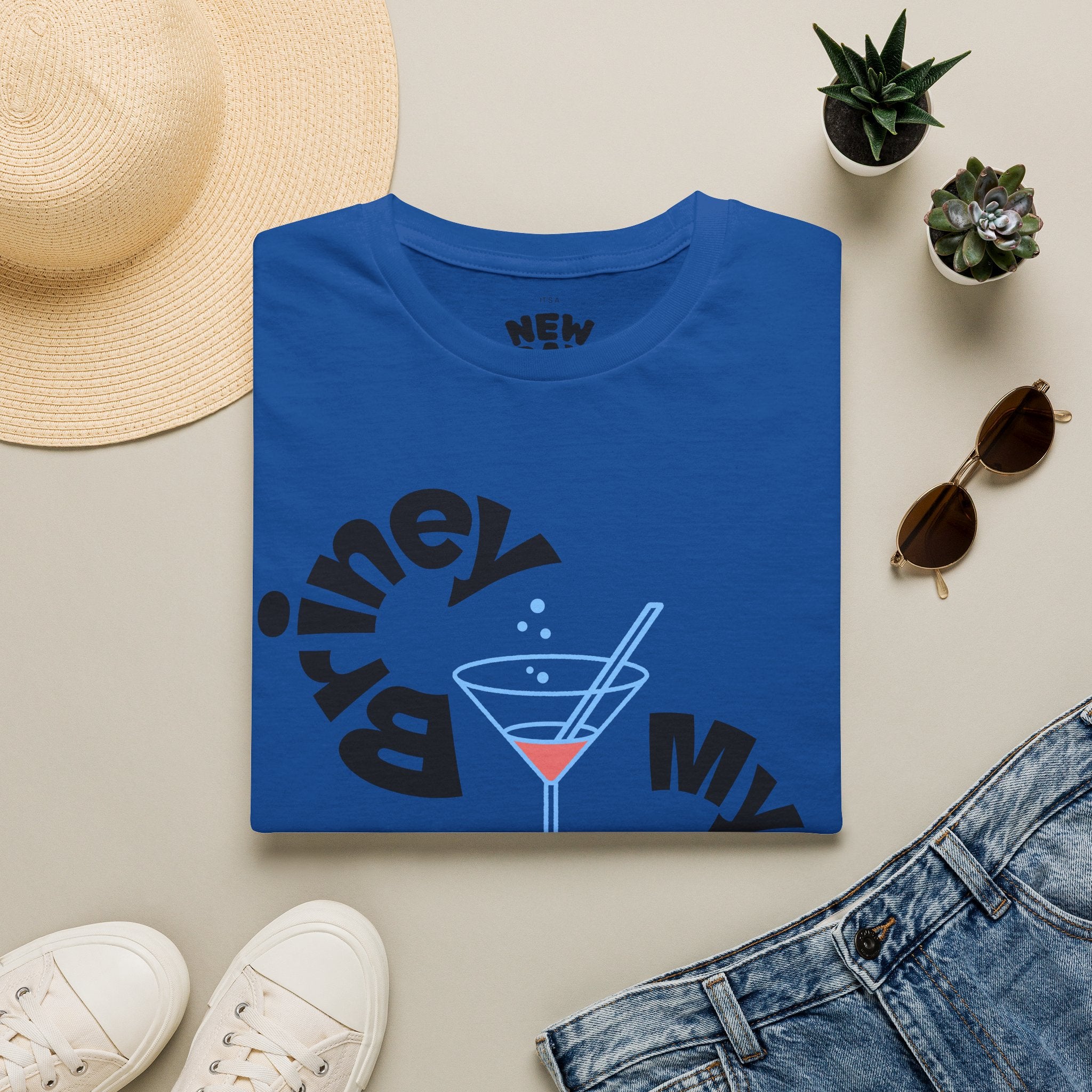 Cocktail Graphic T-Shirt — 'Take a Sip' Martini Design