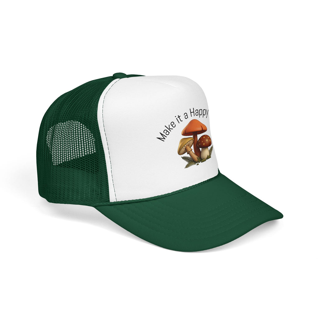 Mushroom "Make It a Happy Day" Trucker Hat