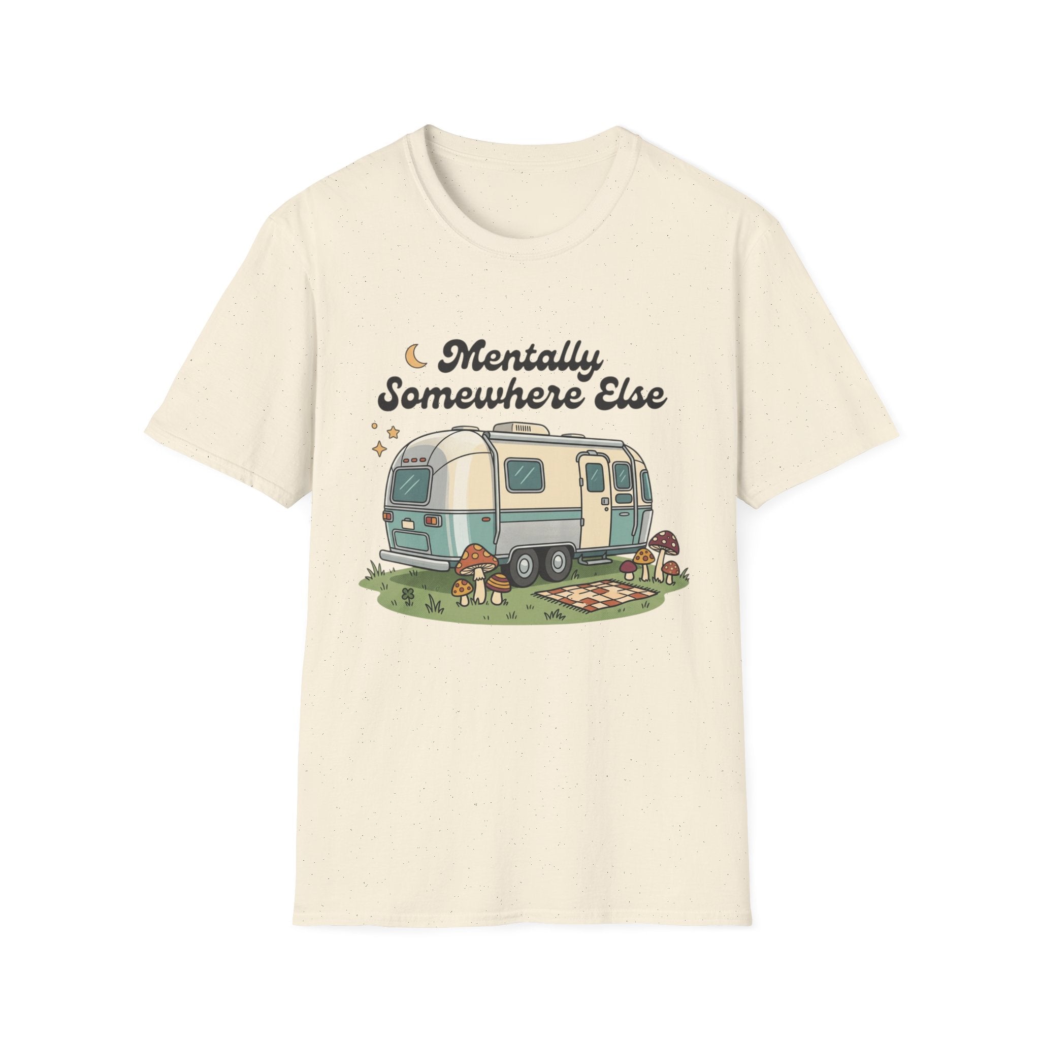 Mentally Somewhere Else Camper T-Shirt — Vintage Airstream RV Travel Tee
