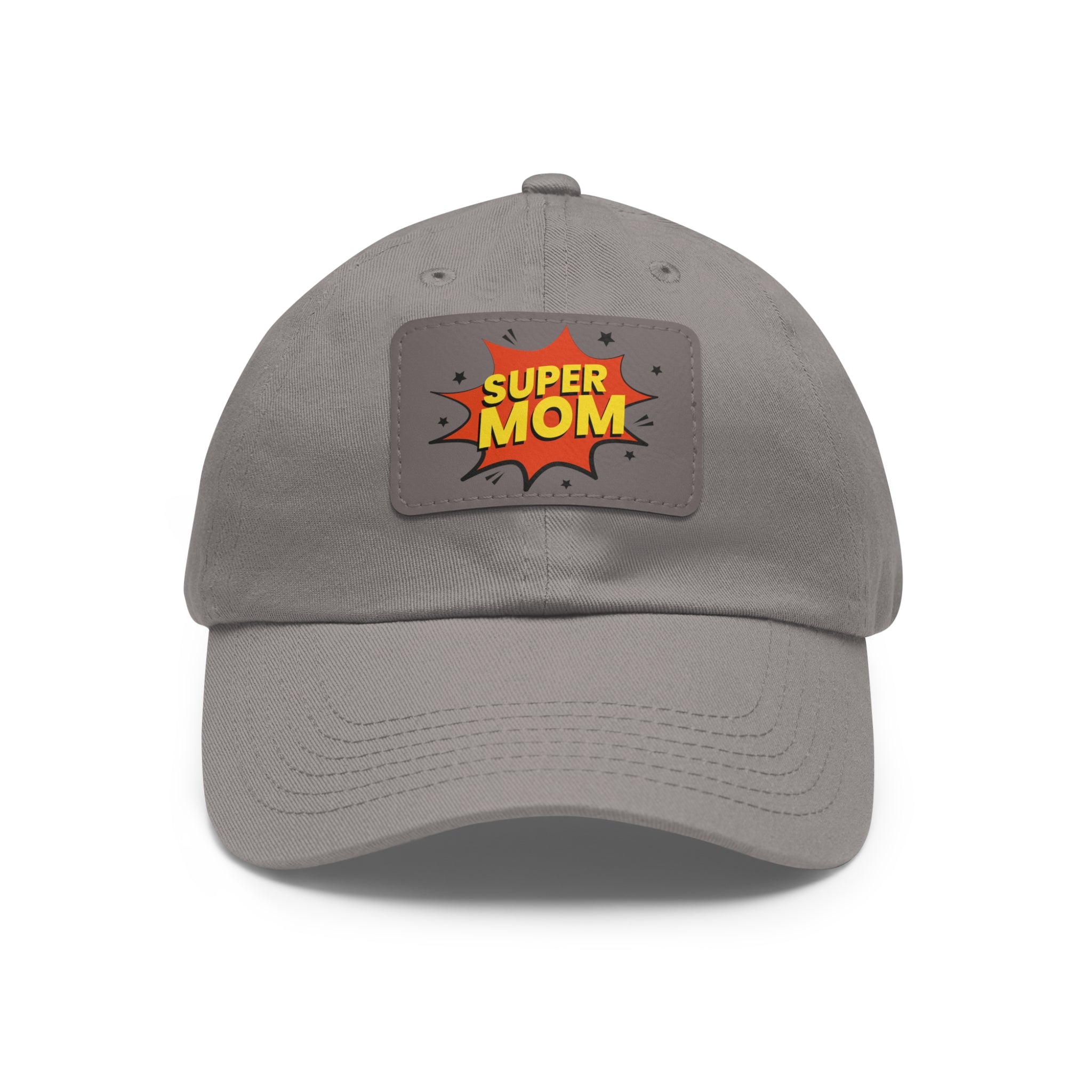 Super Mom Leather Patch Dad Hat – Mothers Day Gift Cap