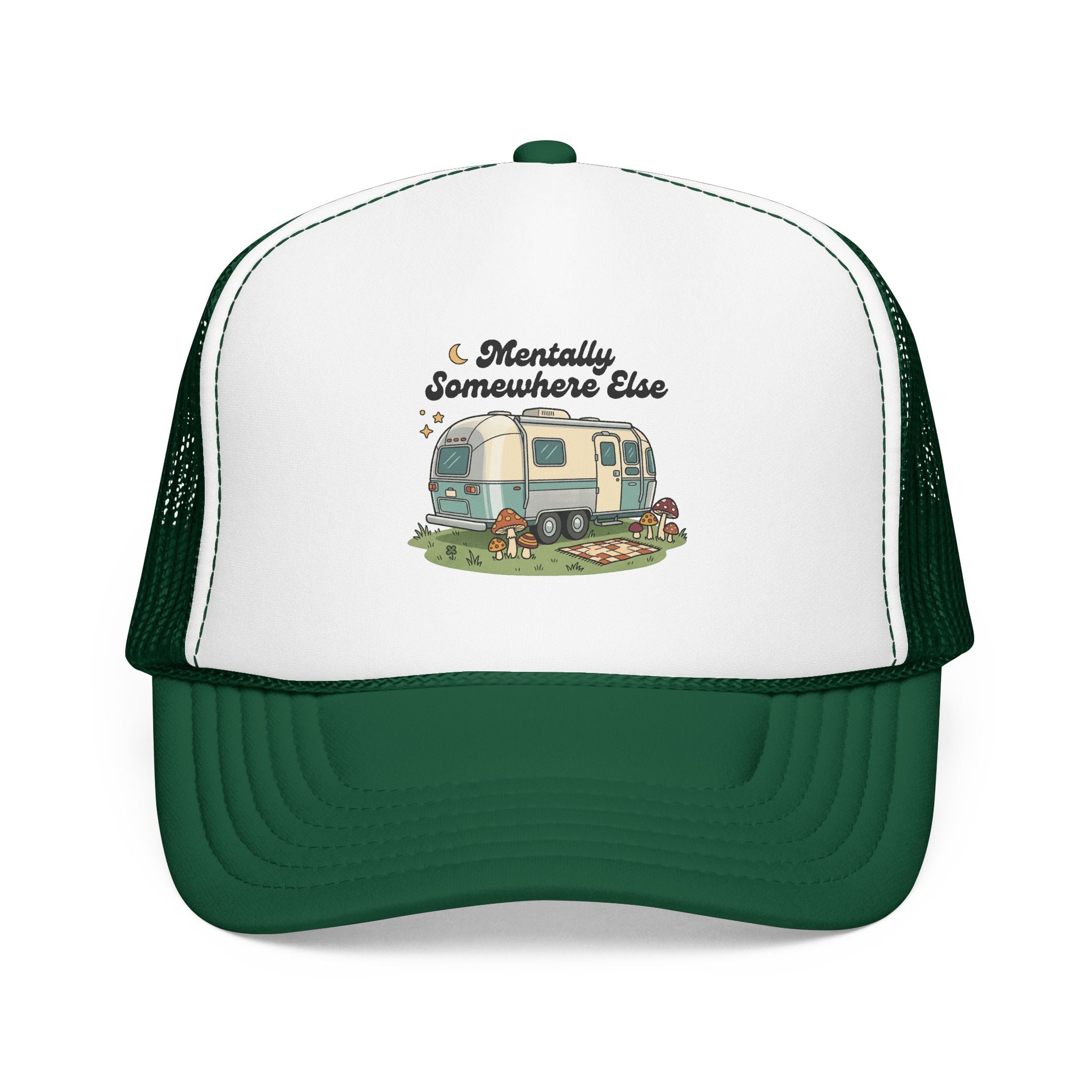 Trucker Hat - 'Mentally Somewhere Else' Retro Camper Design