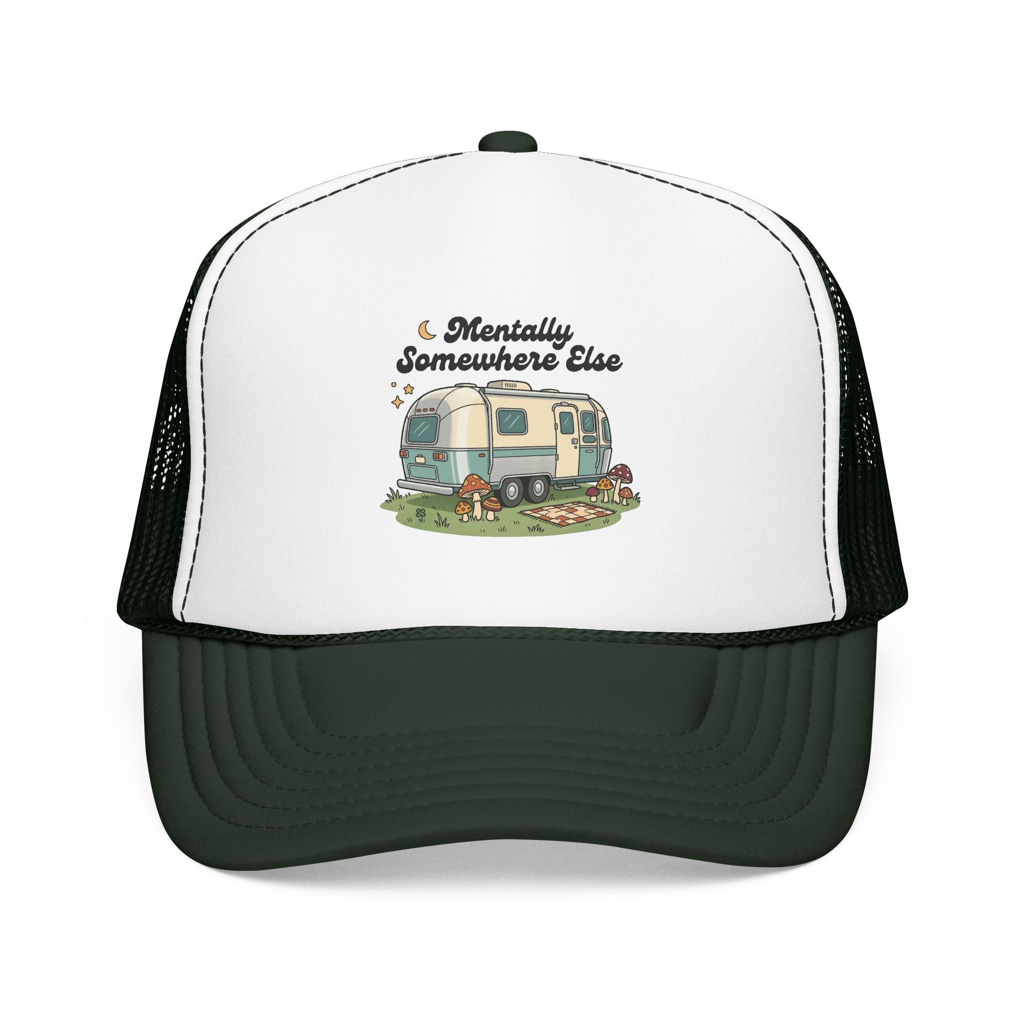 Trucker Hat - 'Mentally Somewhere Else' Retro Camper Design