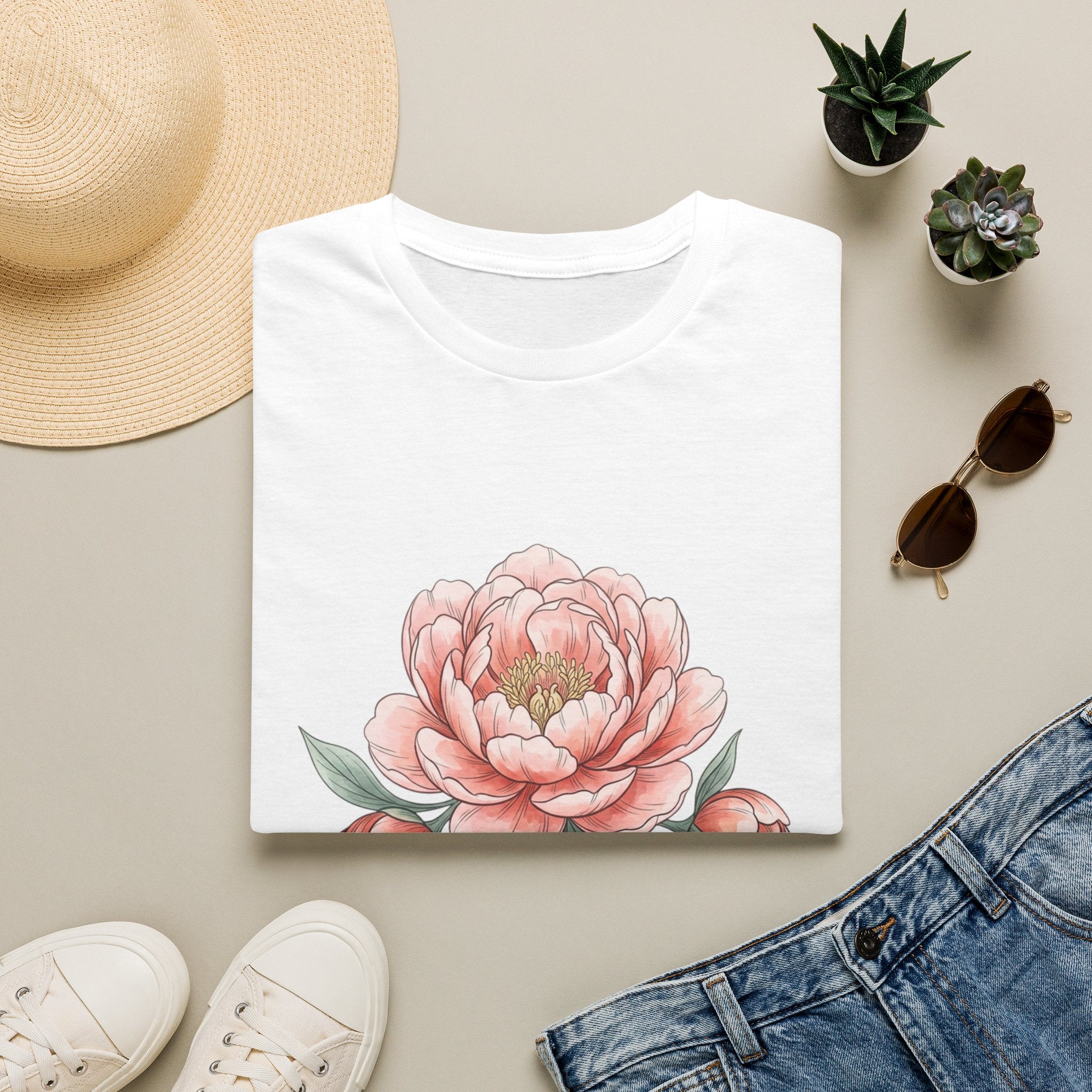 Floral Peony "Delicate-ish" T-Shirt