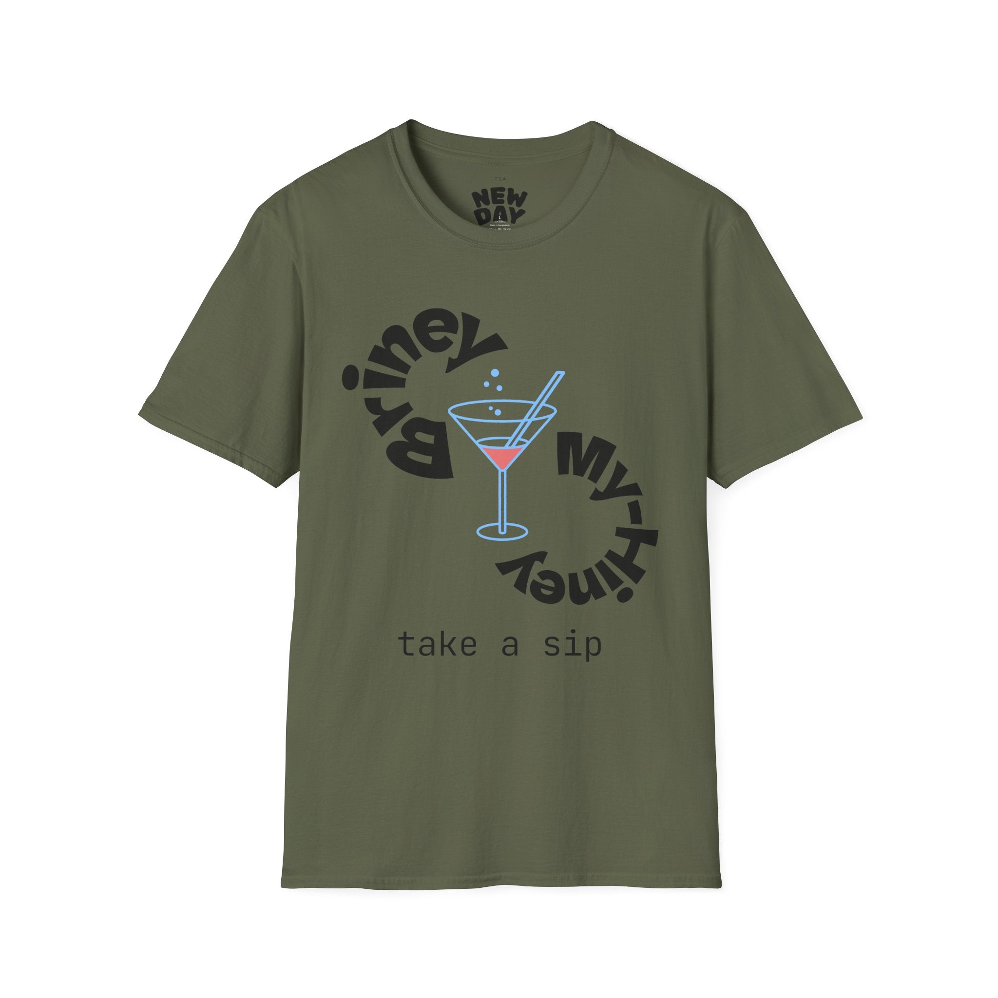 Cocktail Graphic T-Shirt — 'Take a Sip' Martini Design