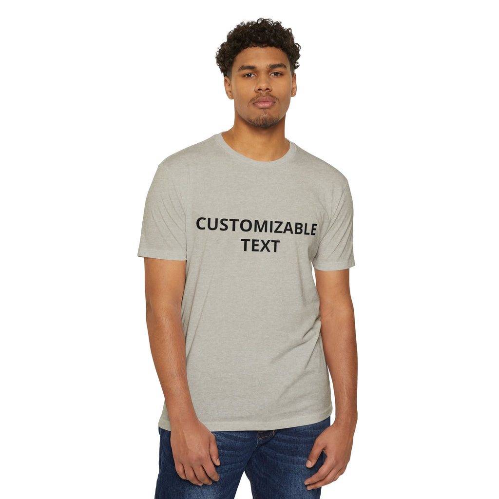 Customizable Text T-Shirt — Personalized Minimalist Tee