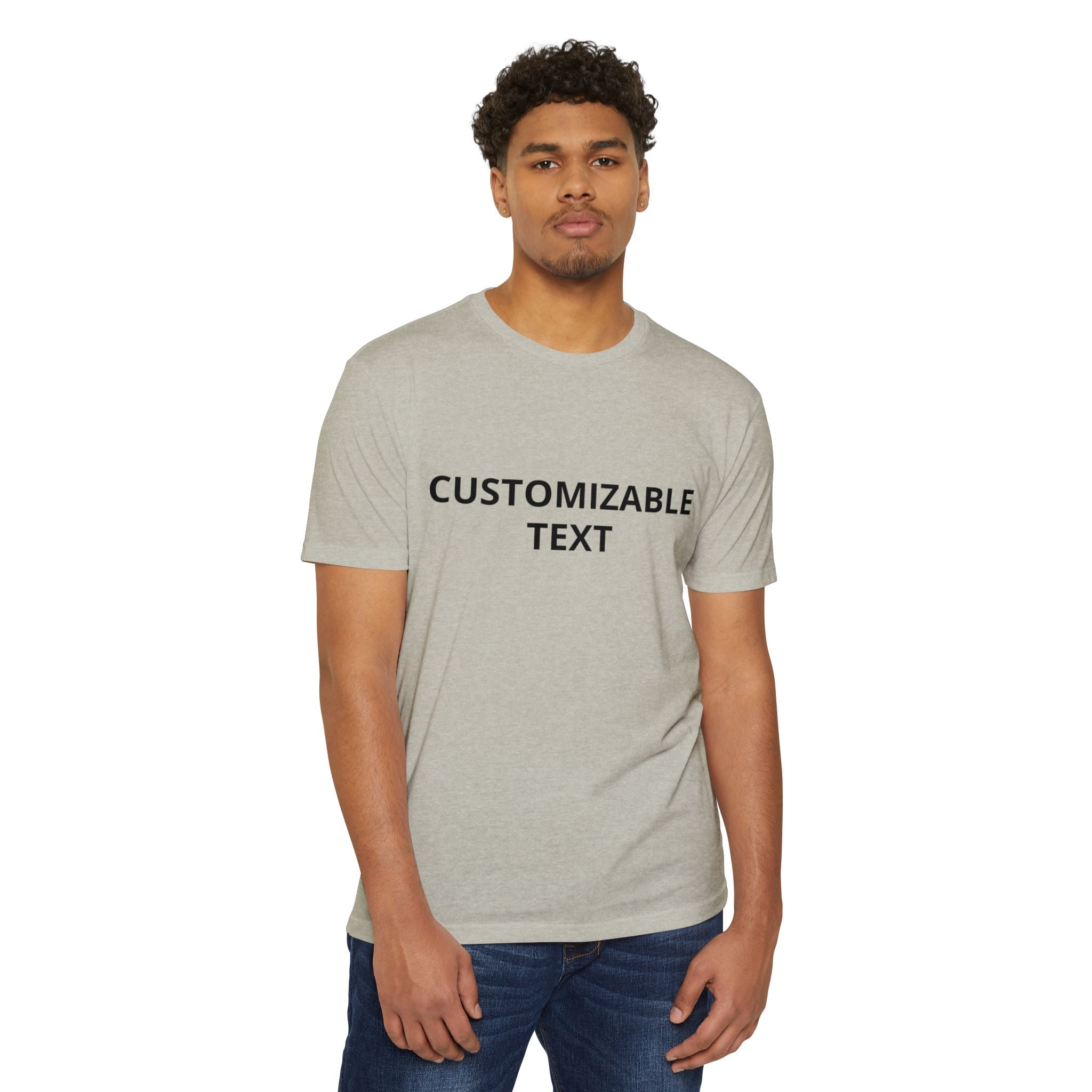 Customizable Text T-Shirt — Personalized Minimalist Tee