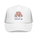 Trucker Hat — Floral 'Delicate-ish' Embroidered Peony Cap