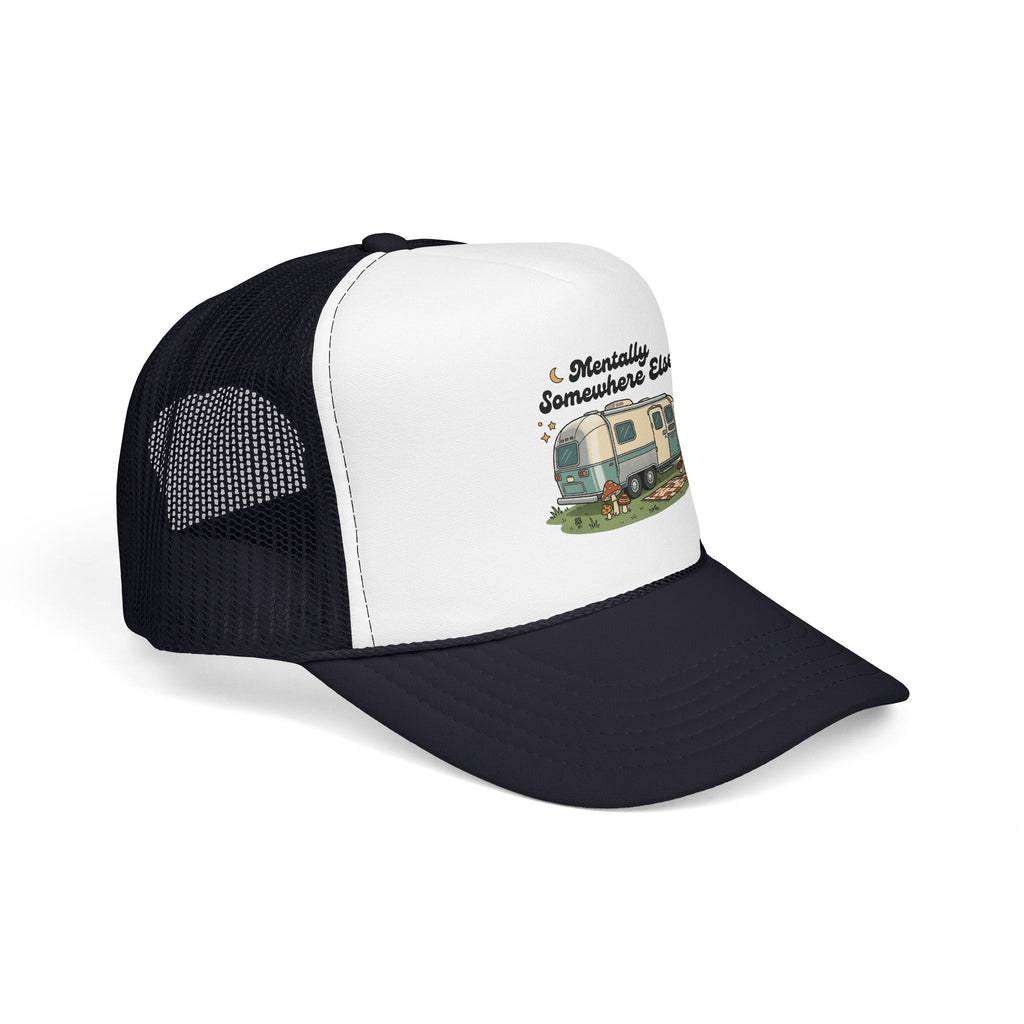 Trucker Hat - 'Mentally Somewhere Else' Retro Camper Design
