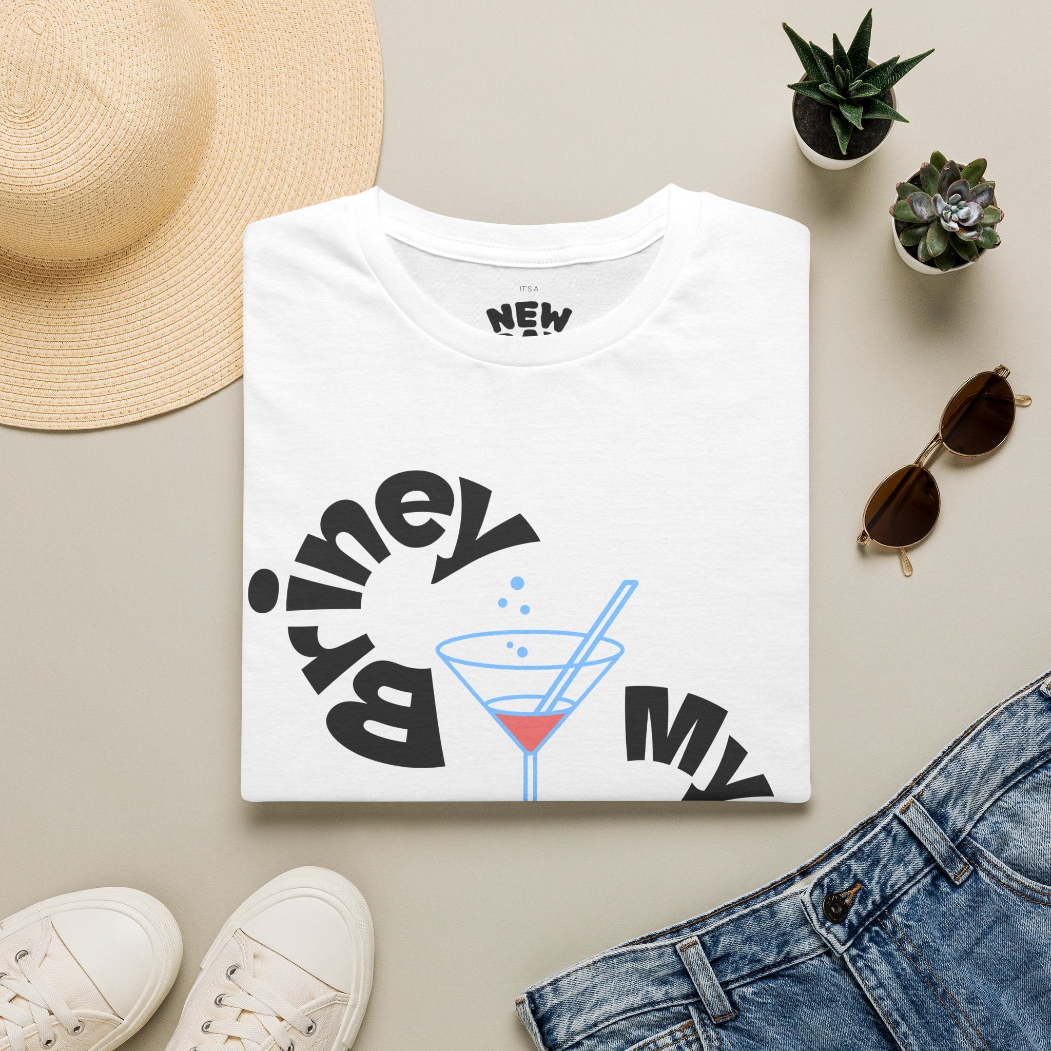 Cocktail Graphic T-Shirt — 'Take a Sip' Martini Design