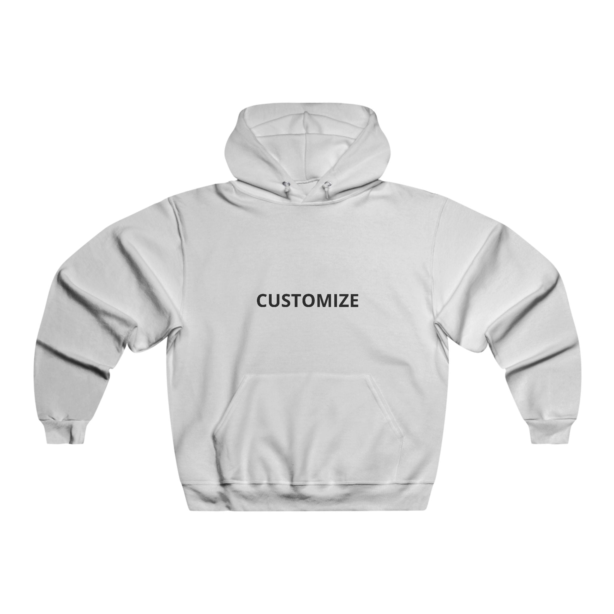 Customizable Hoodie — Men's Plain NUBLEND® Hooded Sweatshirt (Add Text or Logo)
