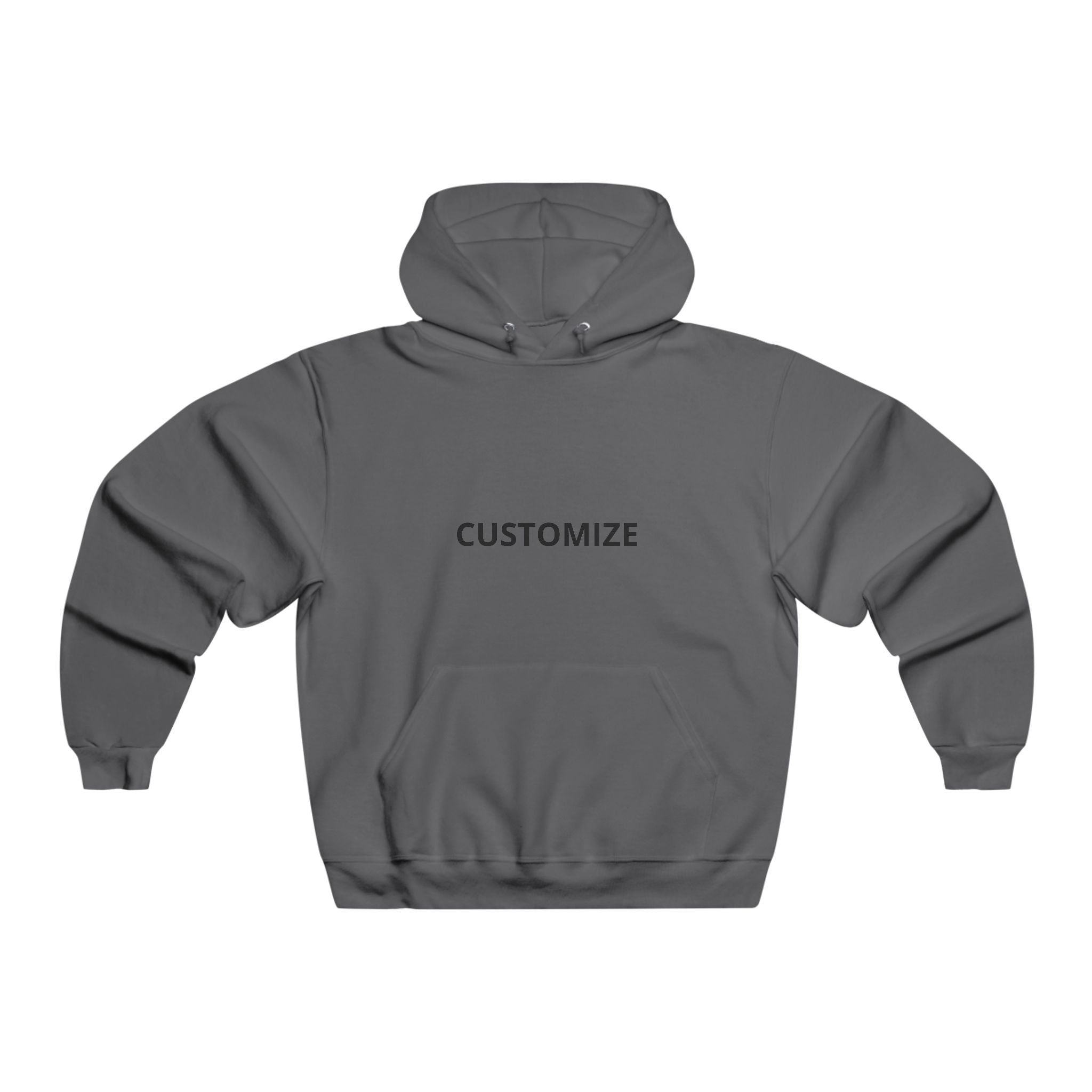 Customizable Hoodie — Men's Plain NUBLEND® Hooded Sweatshirt (Add Text or Logo)