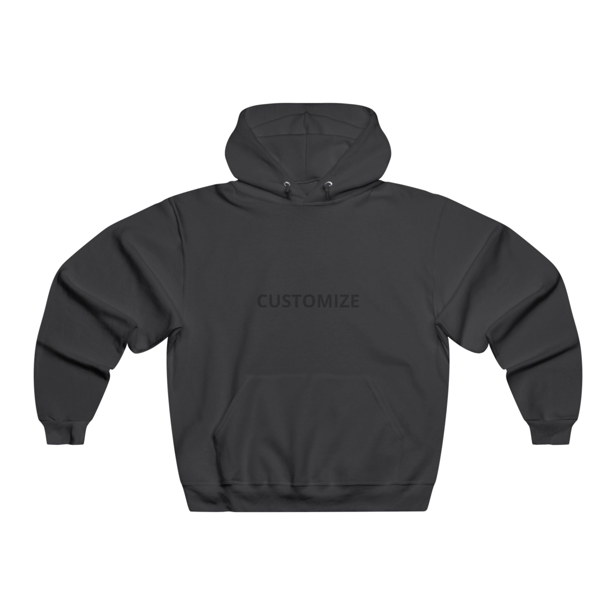 Customizable Hoodie — Men's Plain NUBLEND® Hooded Sweatshirt (Add Text or Logo)