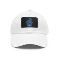 #1 Dad Foam Finger Leather Patch Dad Hat — Father's Day Gift Cap