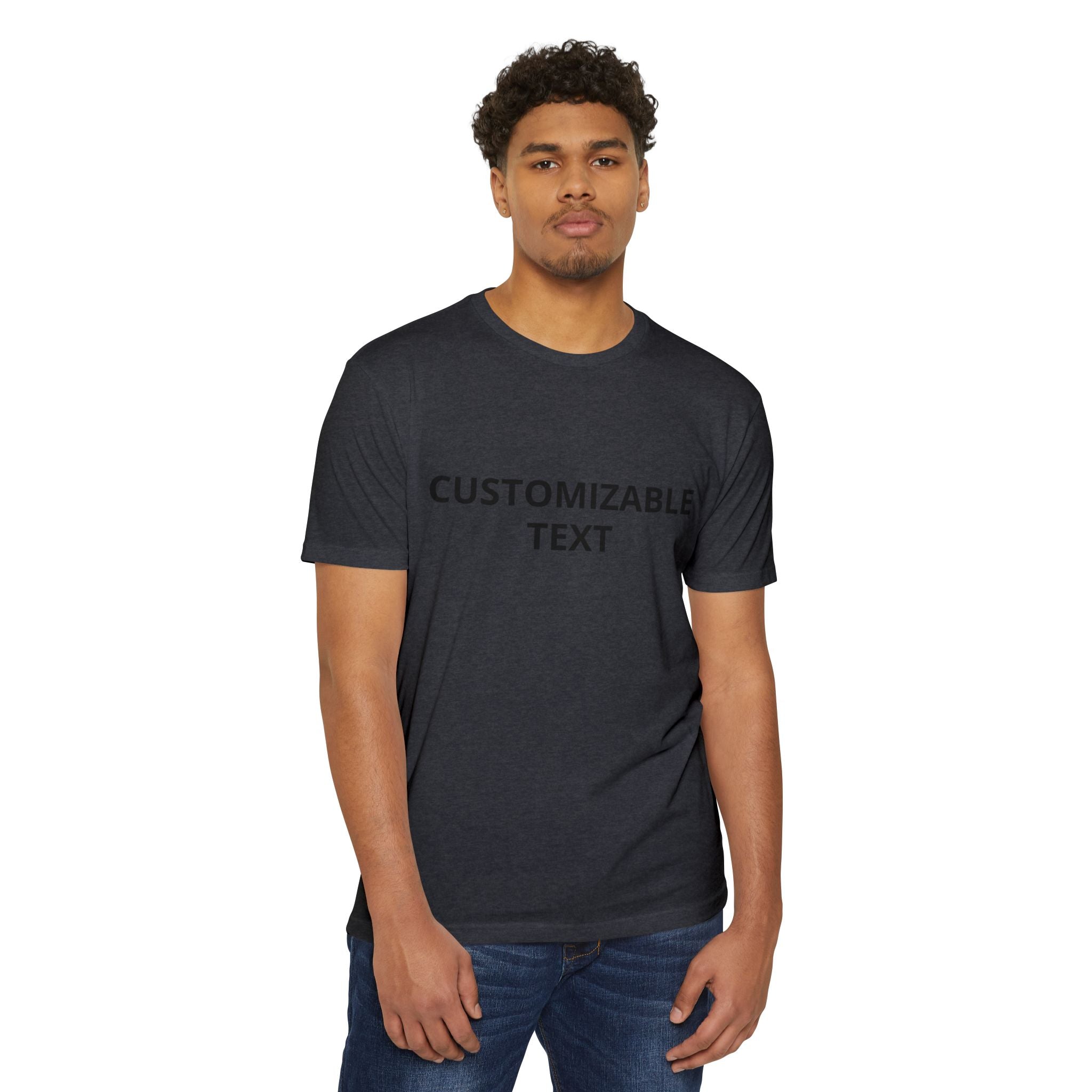 Customizable Text T-Shirt — Personalized Minimalist Tee