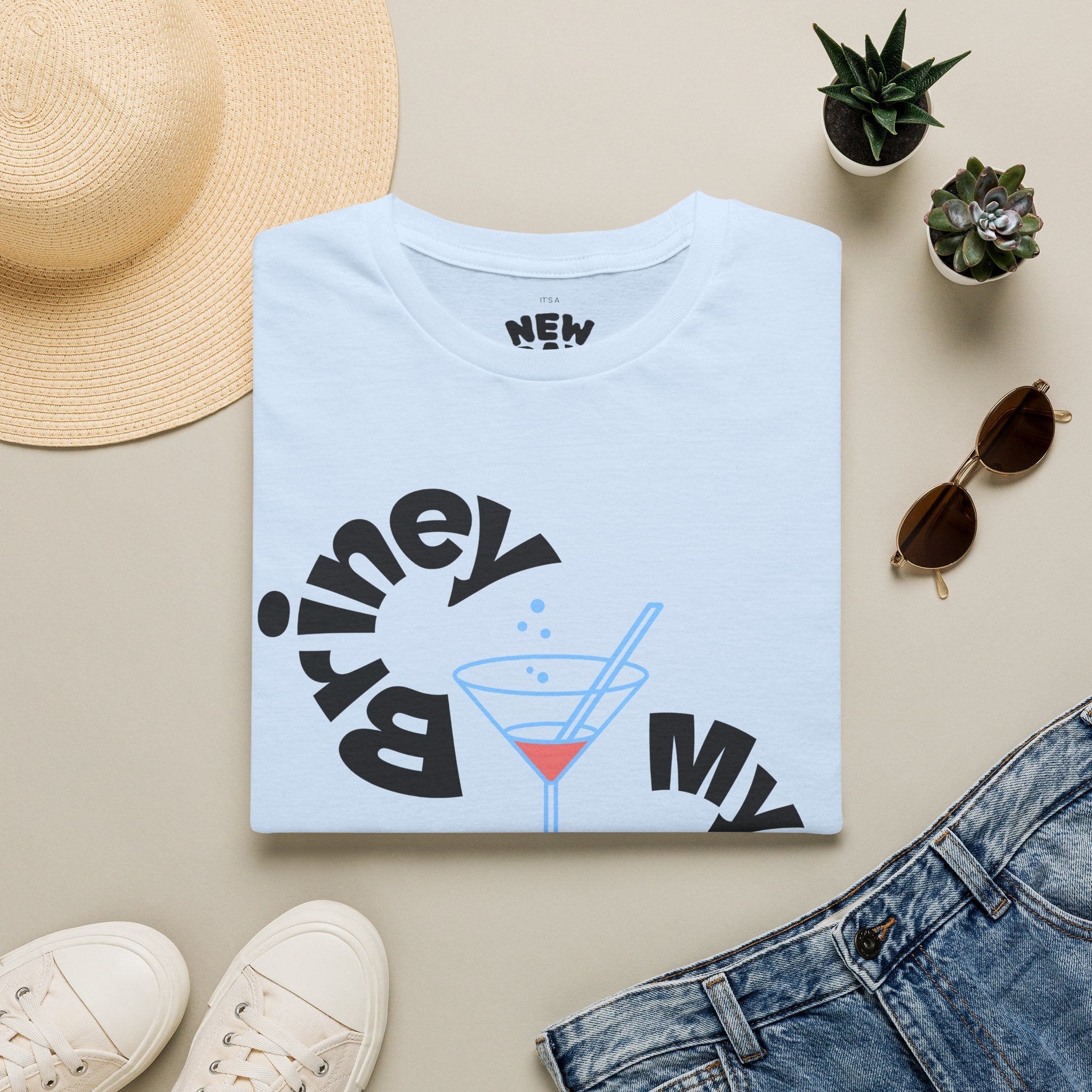 Cocktail Graphic T-Shirt — 'Take a Sip' Martini Design