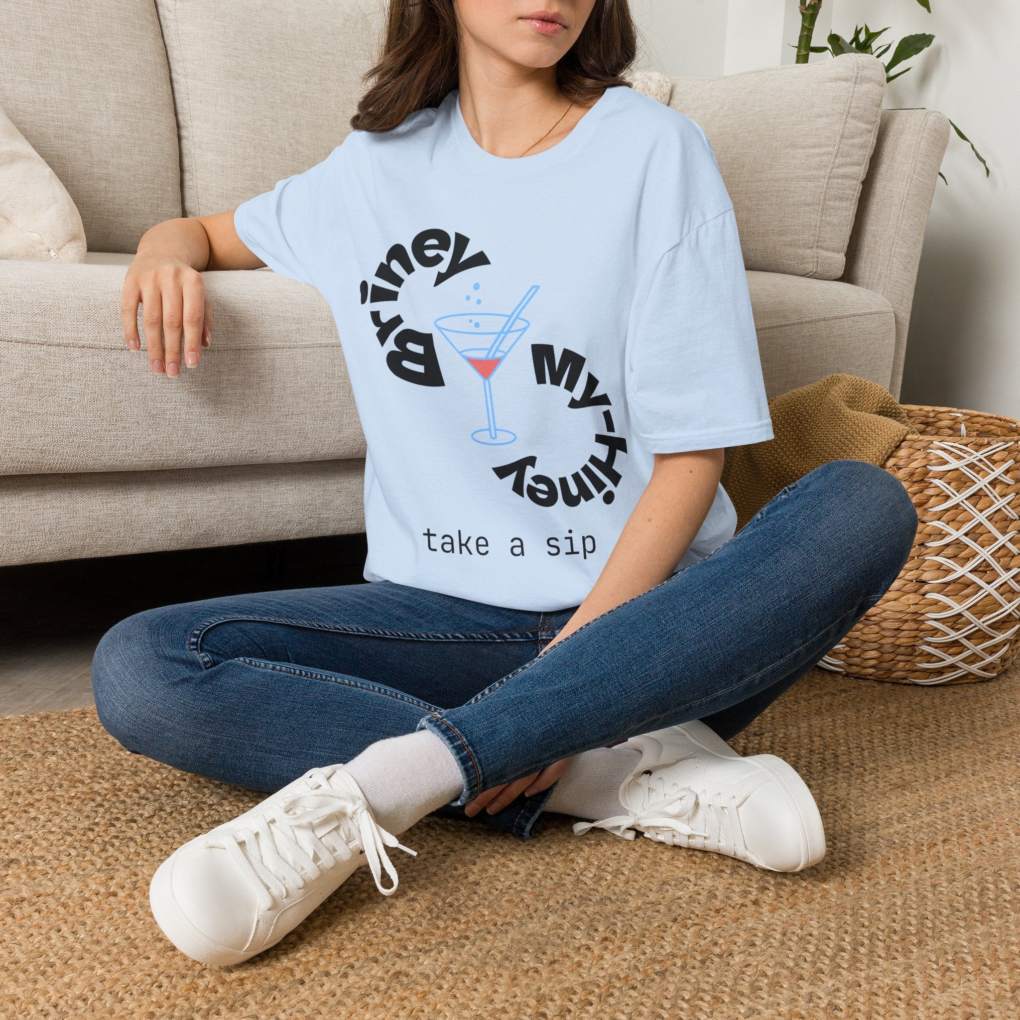 Cocktail Graphic T-Shirt — 'Take a Sip' Martini Design