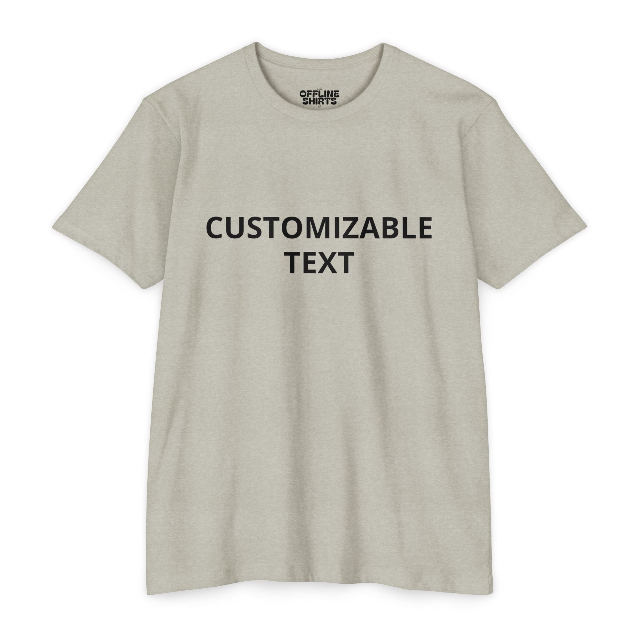Customizable Text T-Shirt — Personalized Minimalist Tee