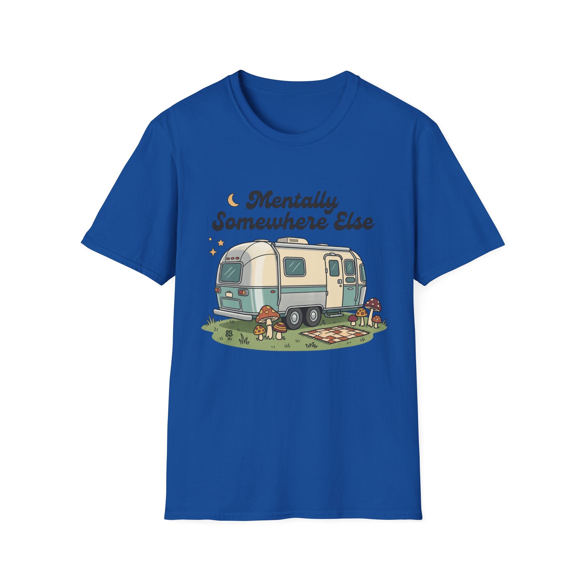 Mentally Somewhere Else Camper T-Shirt — Vintage Airstream RV Travel Tee