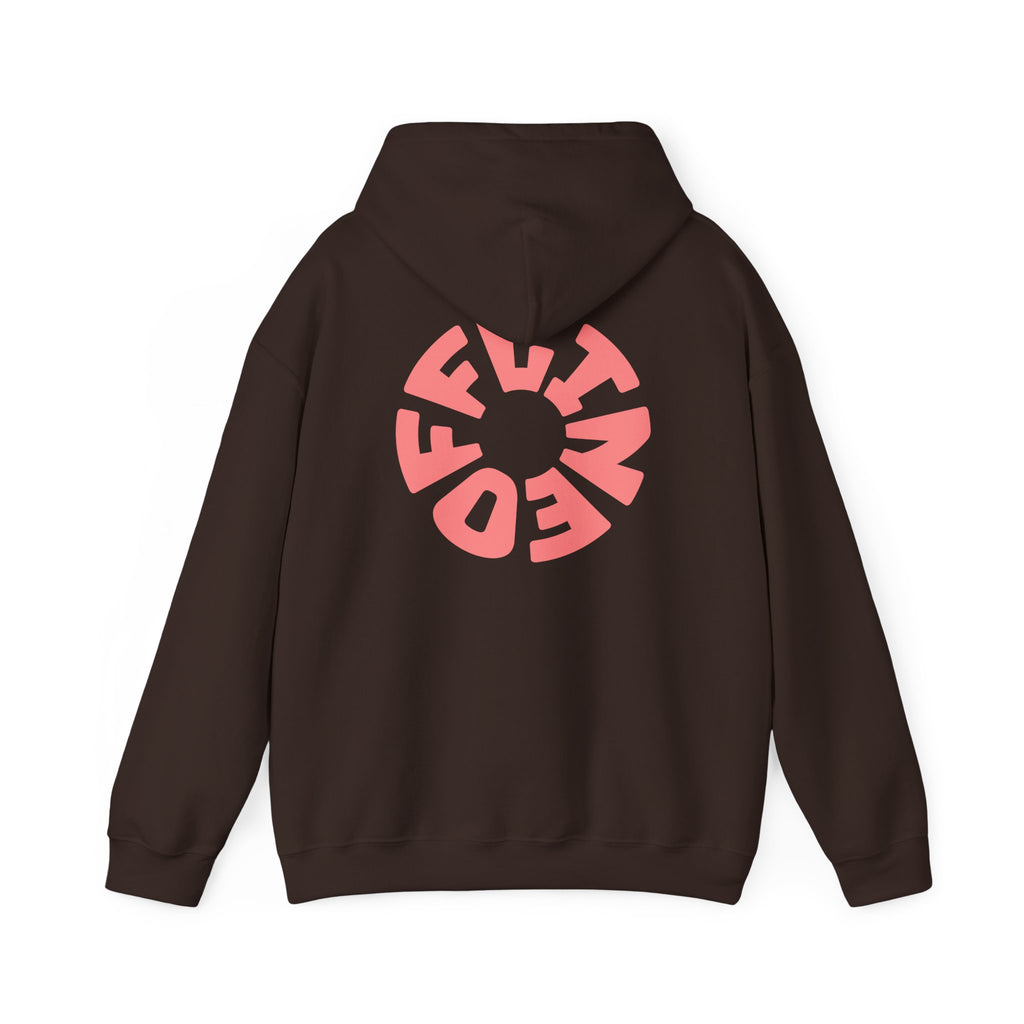 Hoodie — Retro Pink Circular 'FUN' Graphic Pullover