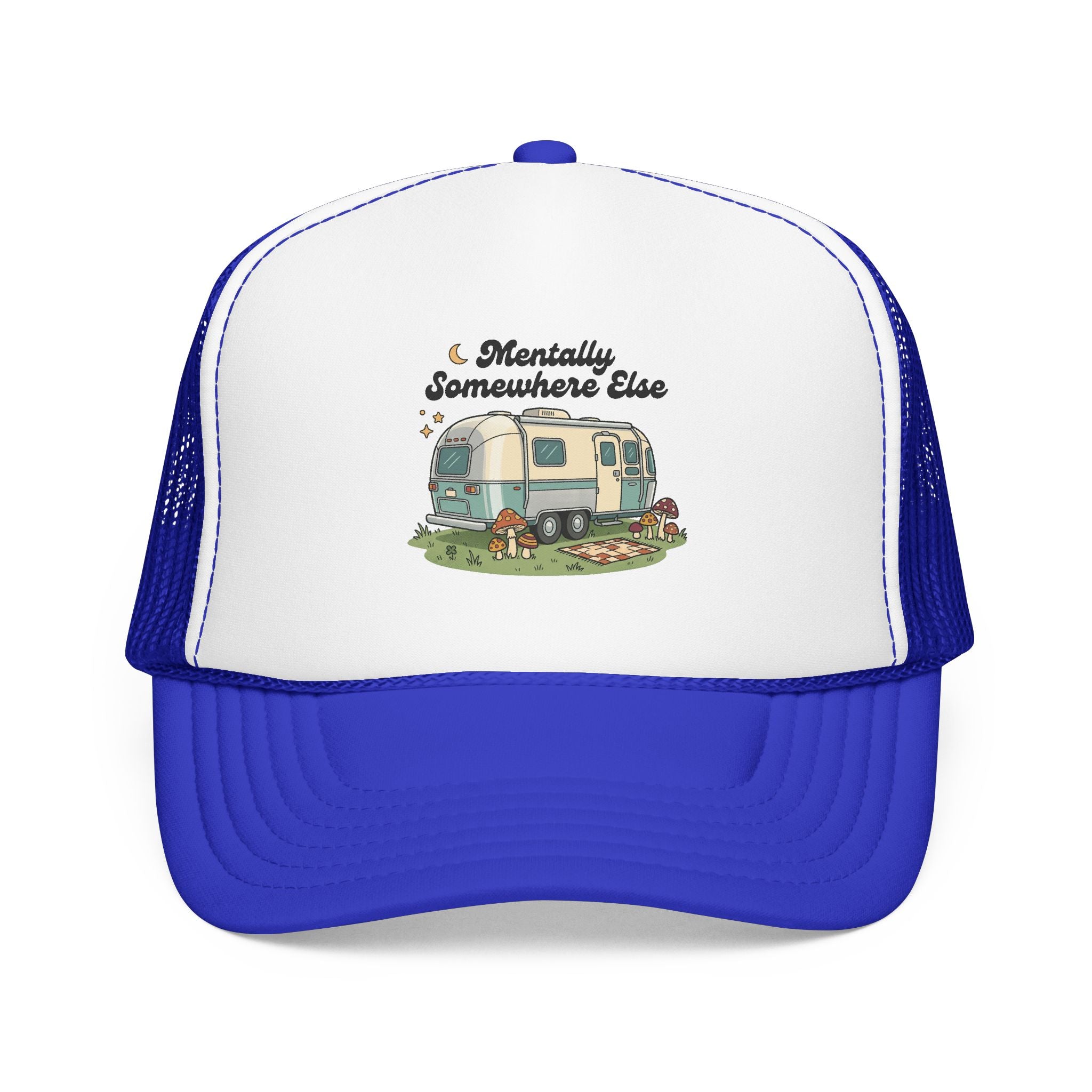 Trucker Hat - 'Mentally Somewhere Else' Retro Camper Design