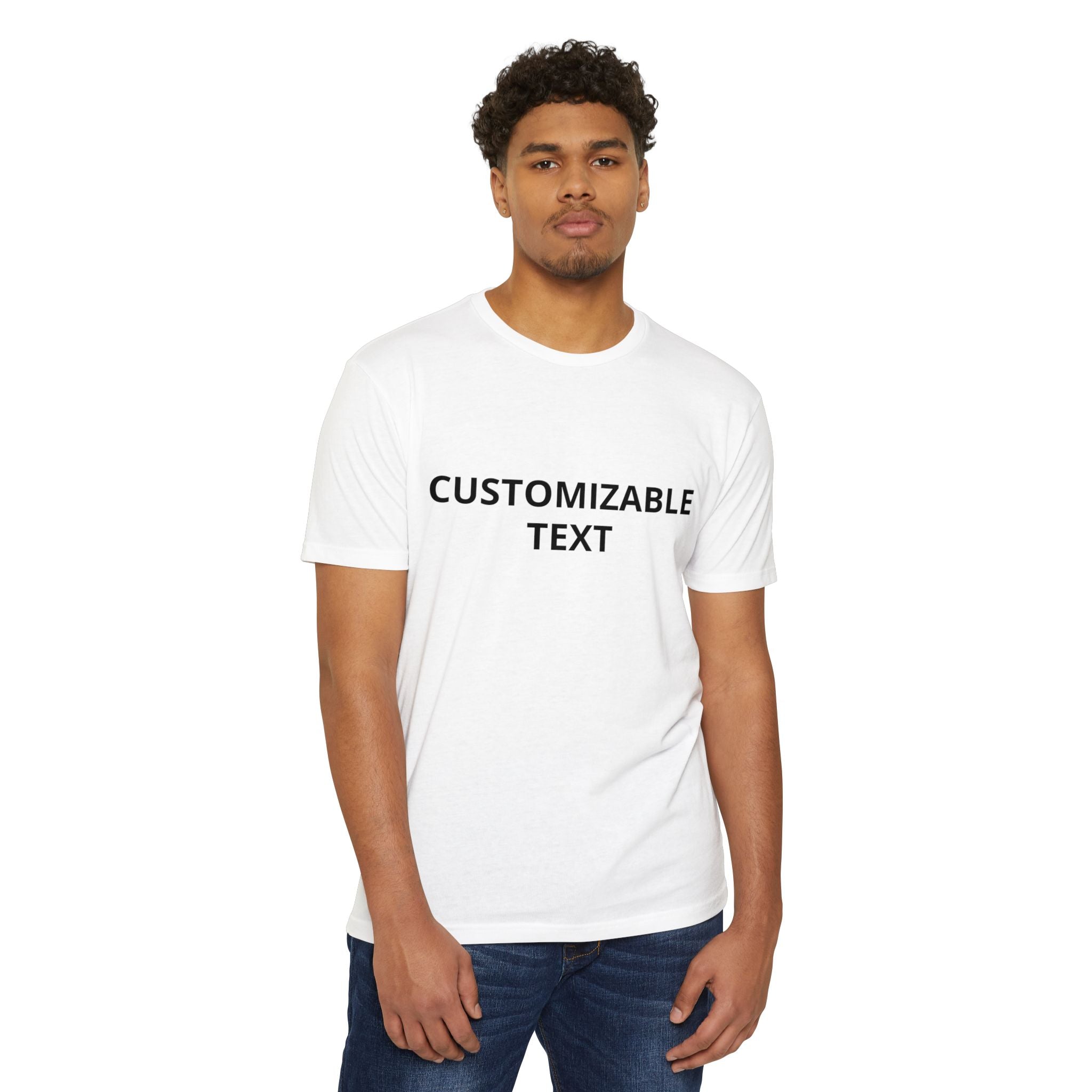Customizable Text T-Shirt — Personalized Minimalist Tee