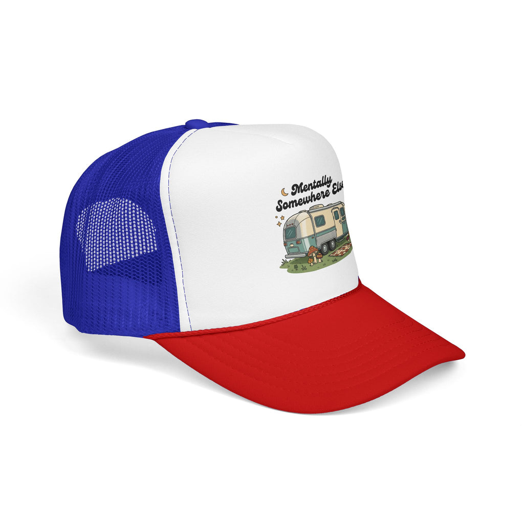 Trucker Hat - 'Mentally Somewhere Else' Retro Camper Design