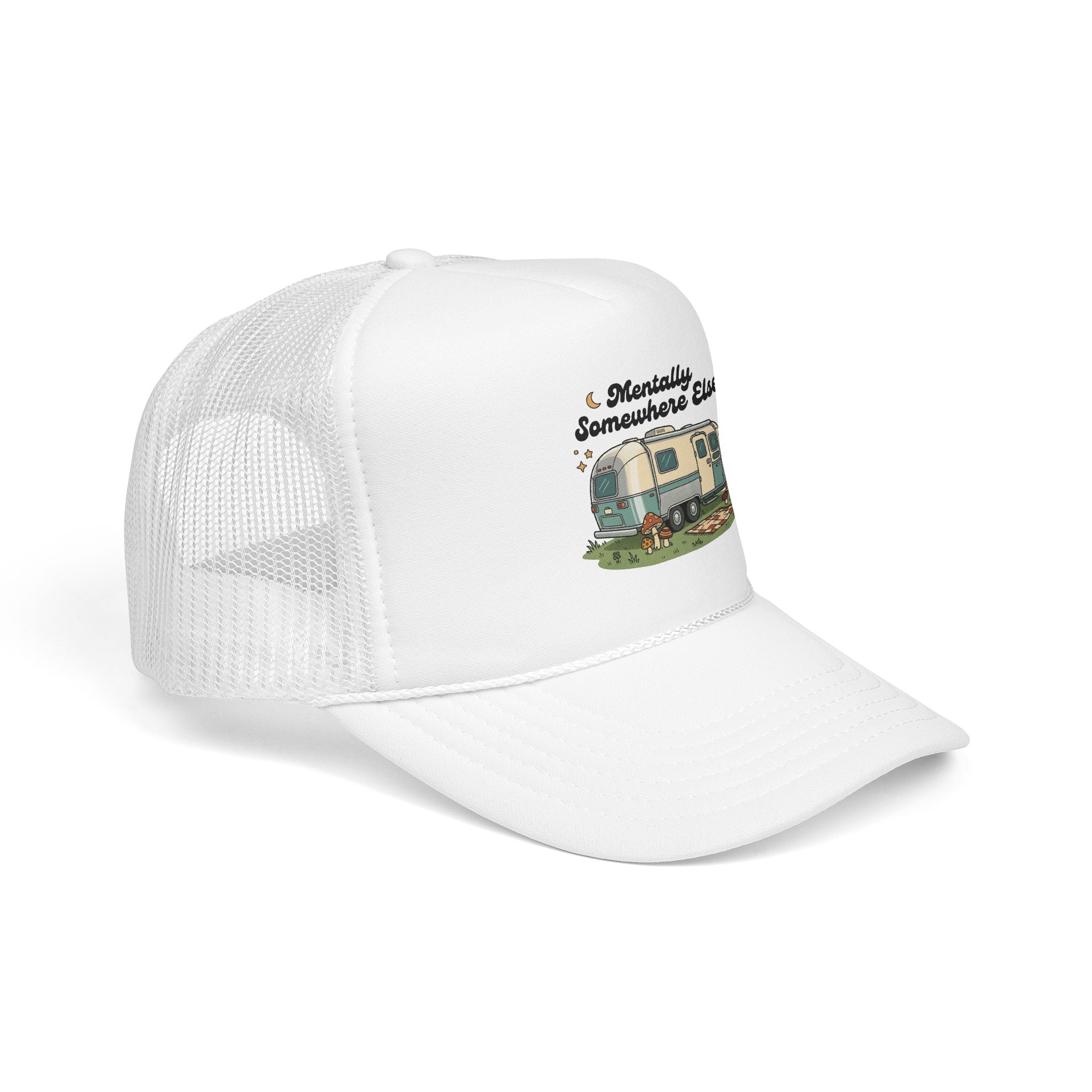 Trucker Hat - 'Mentally Somewhere Else' Retro Camper Design