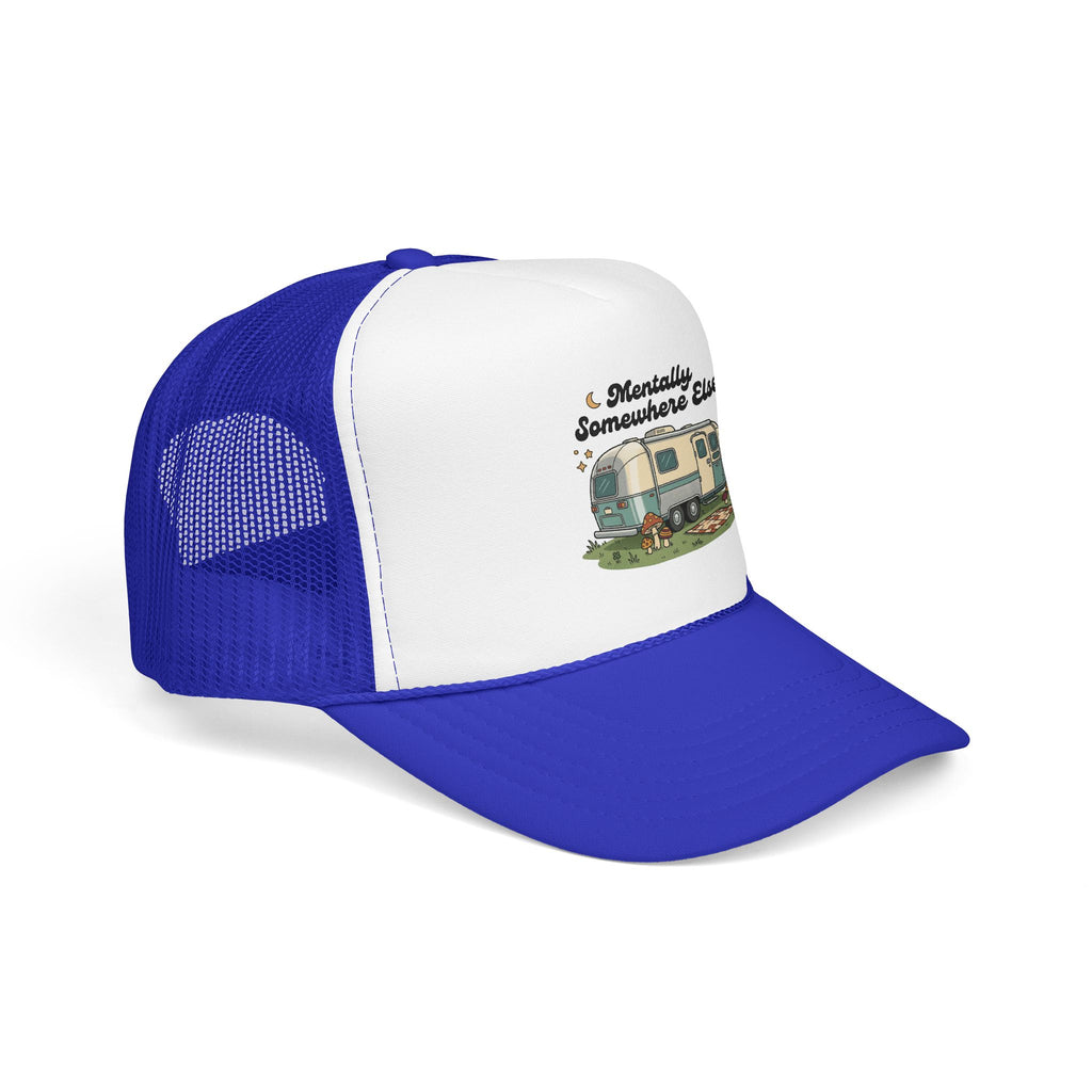 Trucker Hat - 'Mentally Somewhere Else' Retro Camper Design