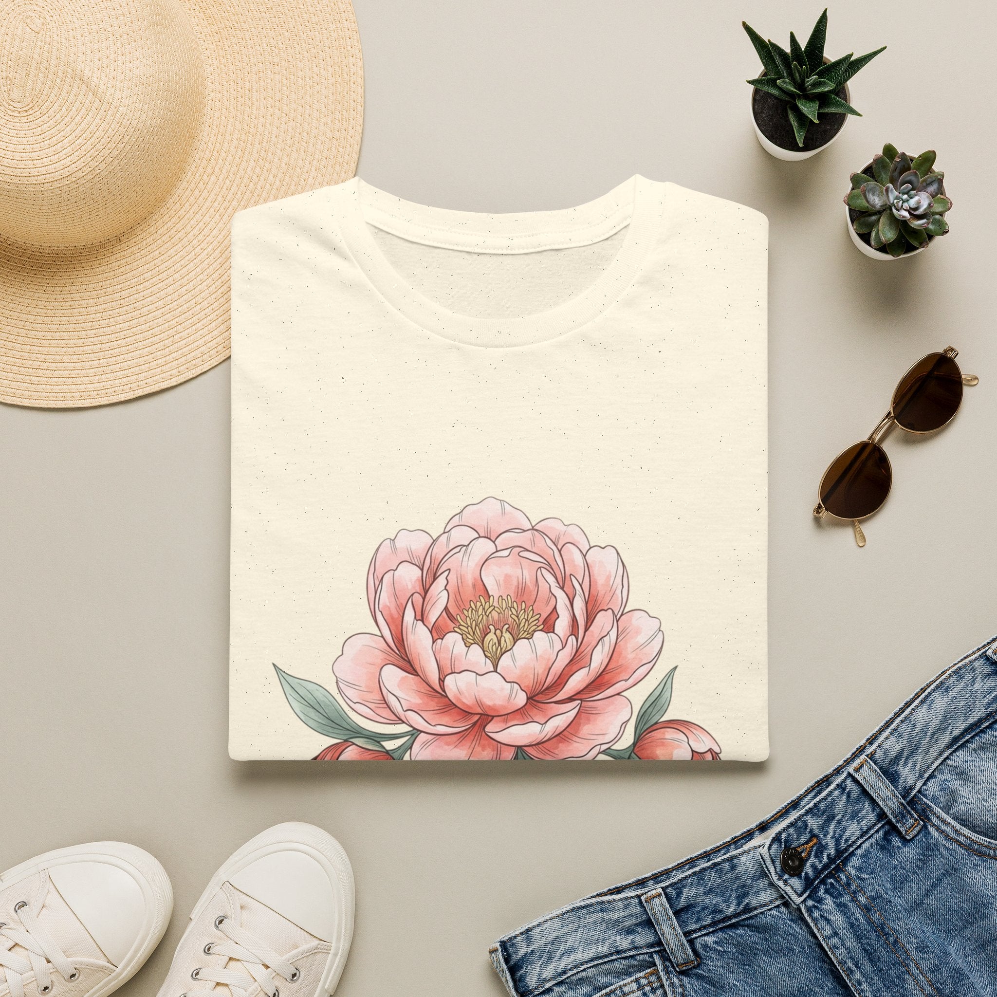 Floral Peony "Delicate-ish" T-Shirt