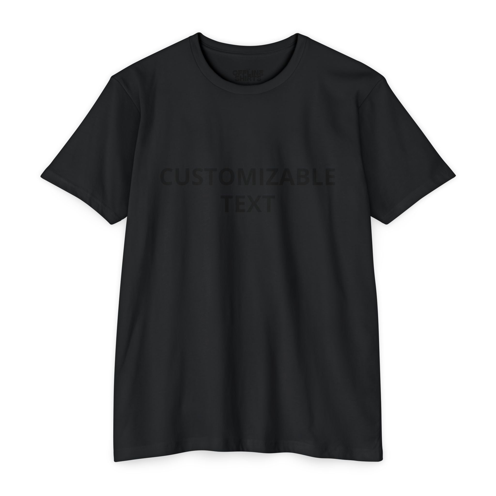 Customizable Text T-Shirt — Personalized Minimalist Tee
