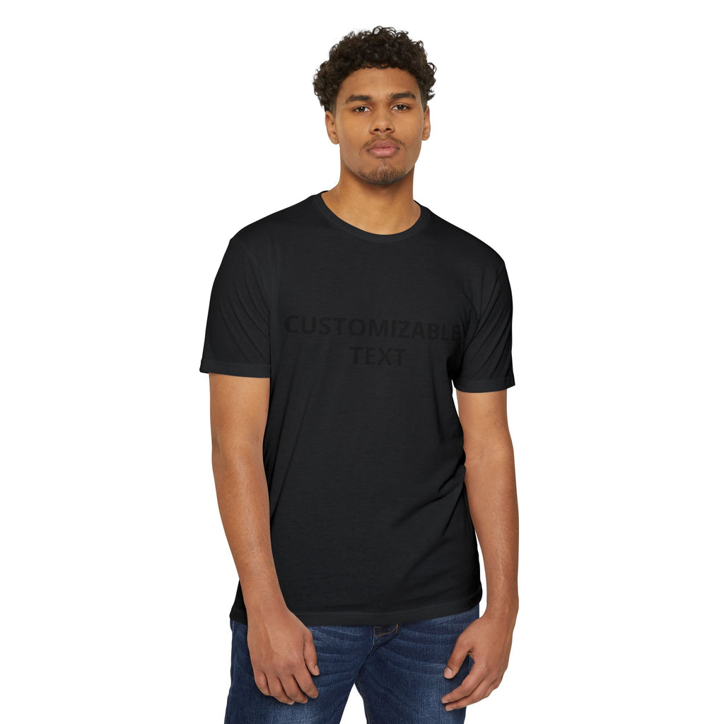 Customizable Text T-Shirt — Personalized Minimalist Tee
