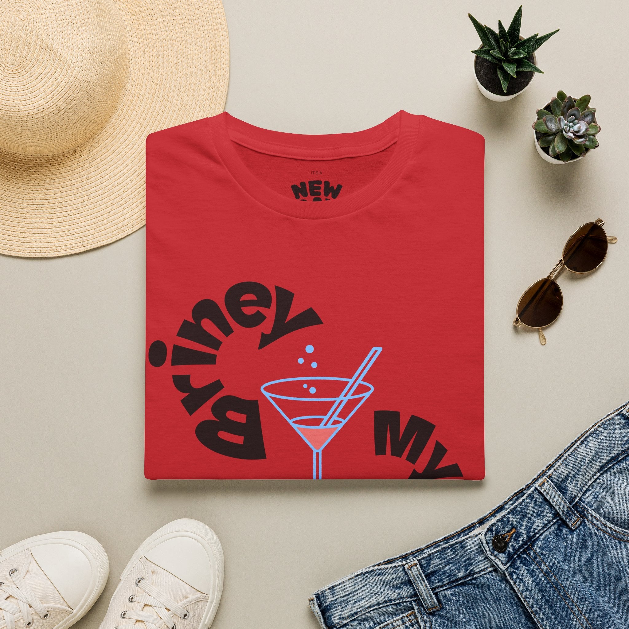 Cocktail Graphic T-Shirt — 'Take a Sip' Martini Design