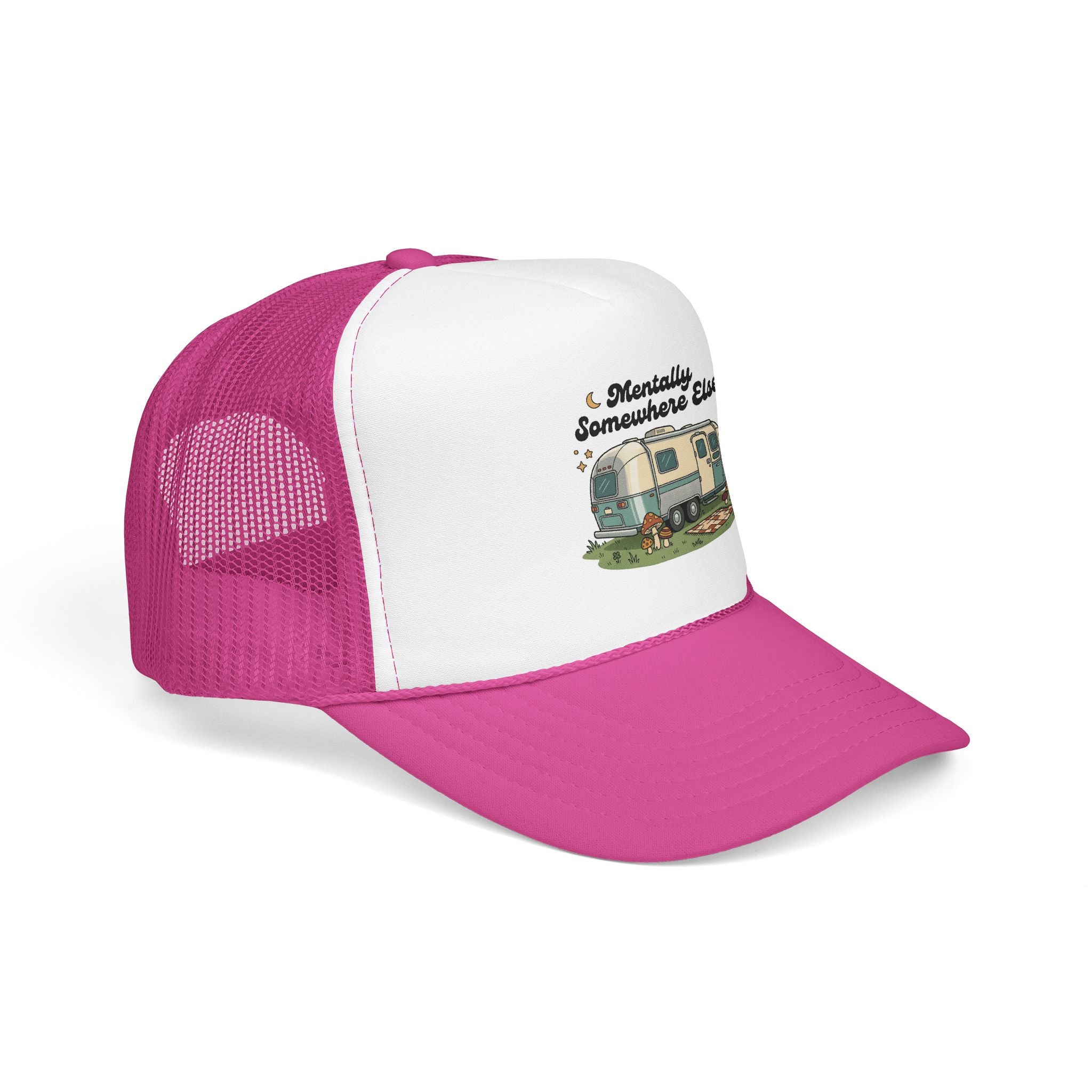 Trucker Hat - 'Mentally Somewhere Else' Retro Camper Design
