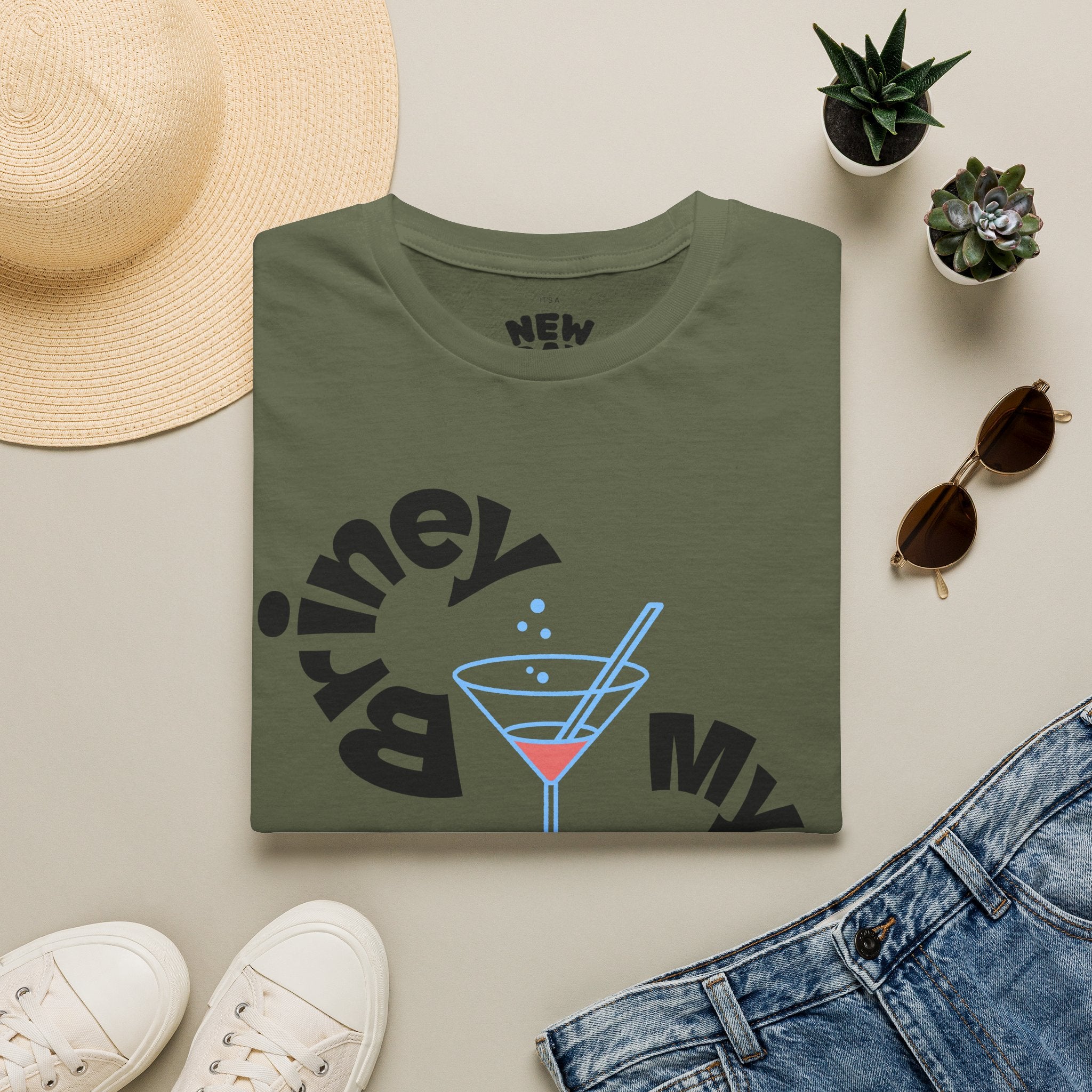 Cocktail Graphic T-Shirt — 'Take a Sip' Martini Design