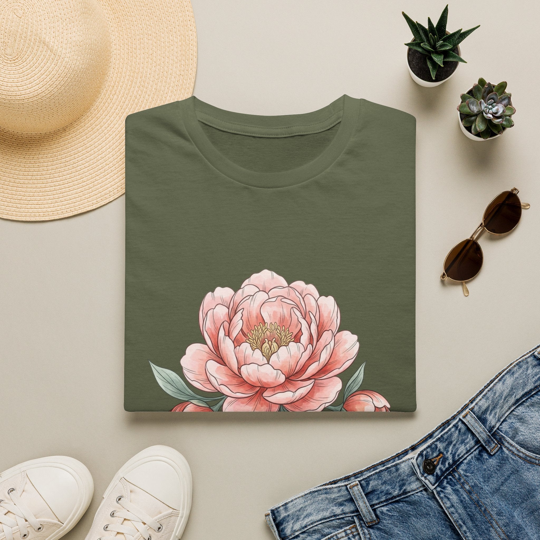 Floral Peony "Delicate-ish" T-Shirt