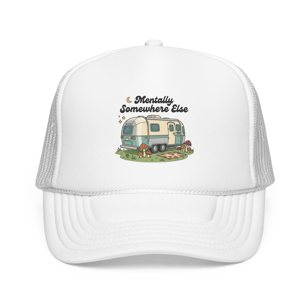 Trucker Hat - 'Mentally Somewhere Else' Retro Camper Design