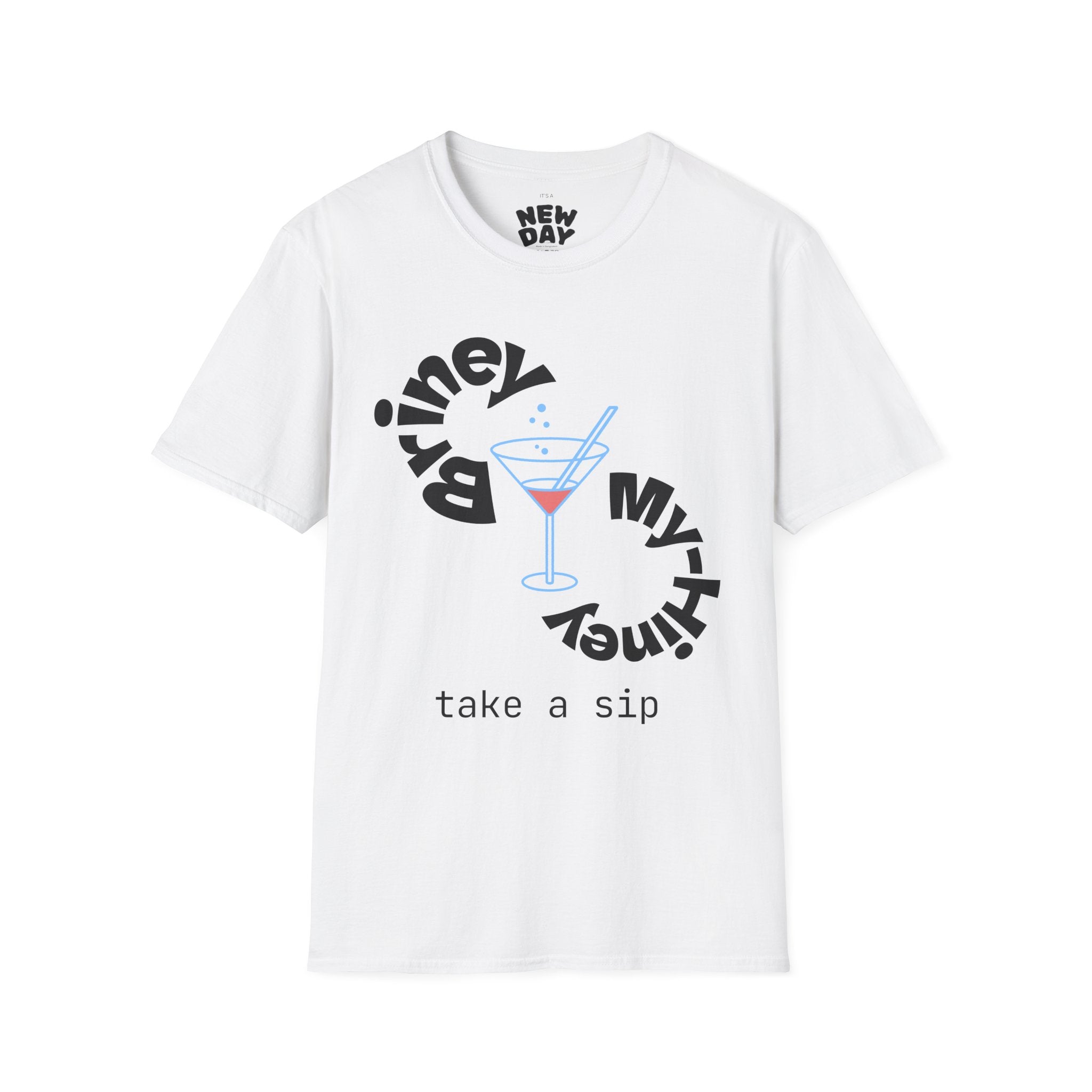 Cocktail Graphic T-Shirt — 'Take a Sip' Martini Design